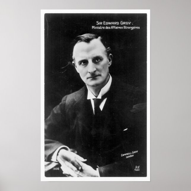 Poster Edward Cinza, 1rua Cinza de Viscount de Fallodon (Frente)