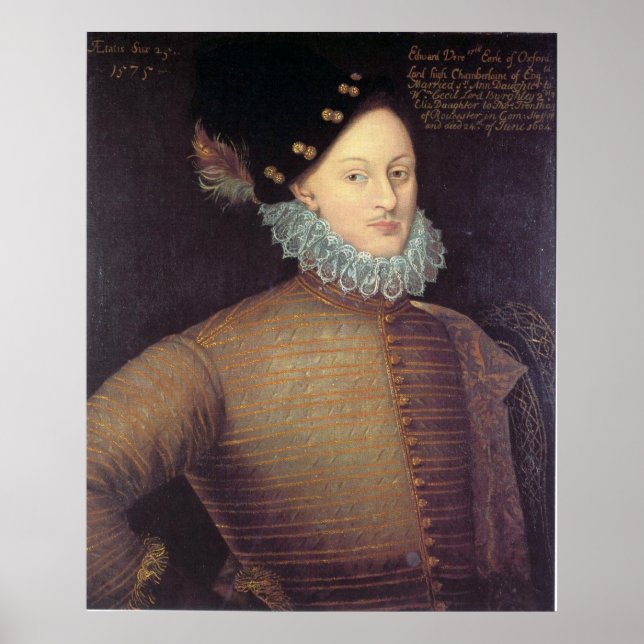 Poster Edward de Vere, 17º Conde de Oxford (Frente)