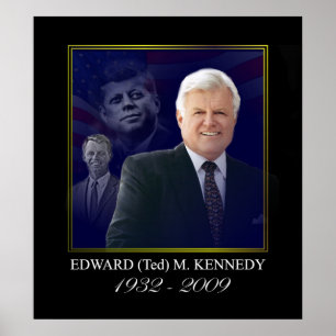 Póster Edward Kennedy com Jack e Bobby