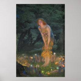 Poster Edward Robert Hughes MidSummer Eve 1908 (atualizaç