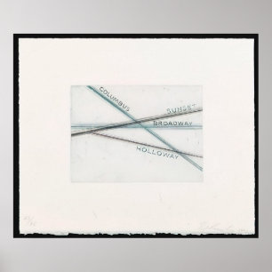 Poster Edward Ruscha - Pôr do sol (de Los Francisco San A