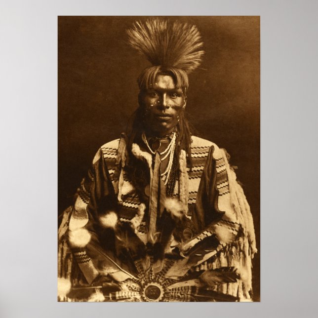 Poster Edward S Curtis A Piegan Dandy (Frente)