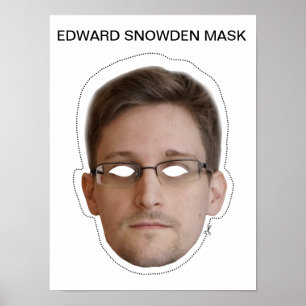 Poster Edward Snowden Mask