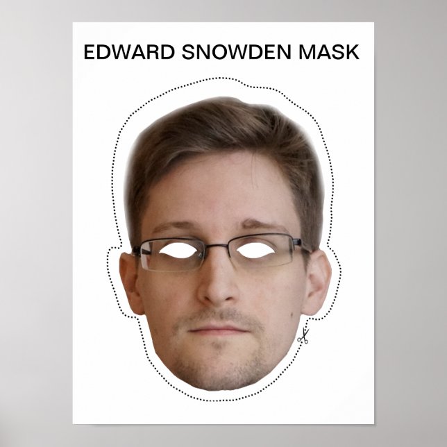 Poster Edward Snowden Mask (Frente)
