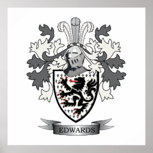 Póster Edwards Family Crest Casaco de Armas