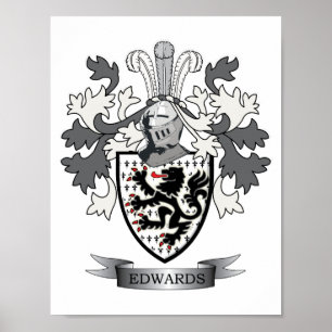 Póster Edwards Family Crest Casaco de Armas