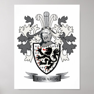 Póster Edwards Family Crest Casaco de Armas