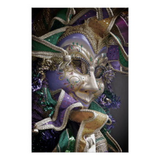 Póster Eerie Mardi Gras Mask