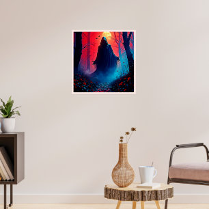 Poster Eerie Shadow em Crimson Woods Design