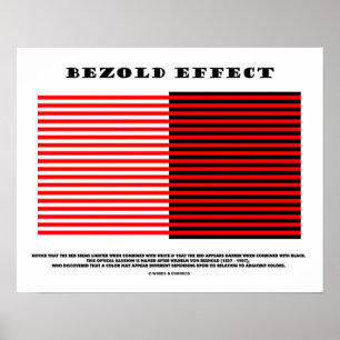 Poster Efeito Bezold (ilusão óptica)
