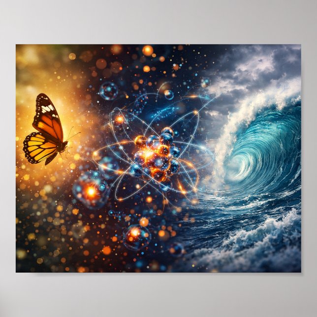 Poster Efeito Borboleta Teoria do Caos Pôster Abstrato (Frente)