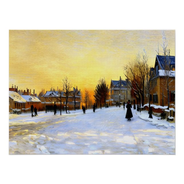 Póster Efeito da Neve - A rua na Argentina num inverno (Frente)