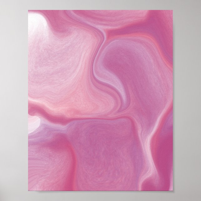 Poster Efeito de Mármore Rosa (Frente)