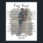 Poster efeito de perda de votos de fotos do casamento<br><div class="desc">Personalizado com suas letras de música de casamento ou votos de casamento ou qualquer mensagem e foto que você quiser,  um presente de excelente ou aniversário para seu parceiro/cônjuge</div>