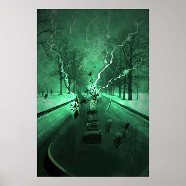 Poster Efeito de Trilha Rodoviária (Frente)