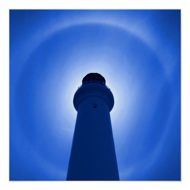 Póster Efeito do farol - Azul (Frente)