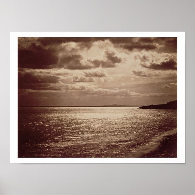 Poster Efeito do Sol, Normandia c.1857 (foto-sépia) (Frente)