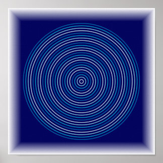 Poster Efeito Ondulação - Arte Abstrata da Água