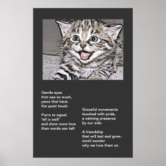 Póster Efeitos de fotocópia em gatinhos felizes