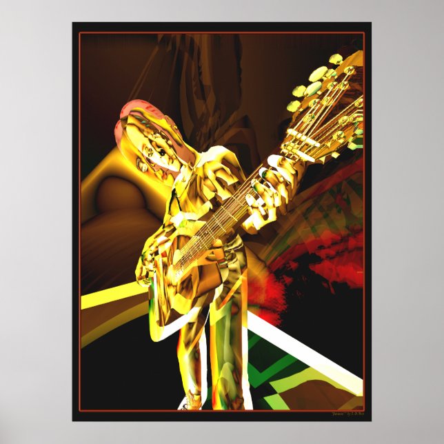 Póster Efeitos de guitarra (Frente)