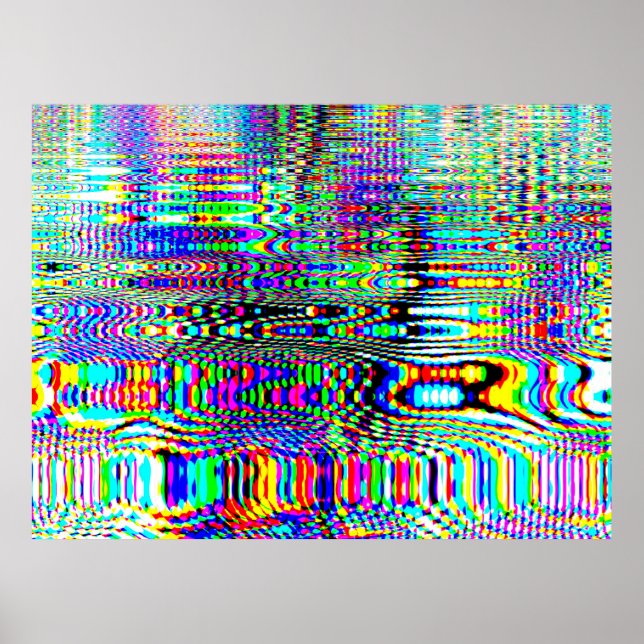 Poster Efeitos digitais. Fundo de abstrato de multicores. (Frente)