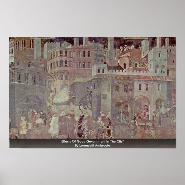 Póster Efeitos Do Bom Governo Na Cidade" (Frente)