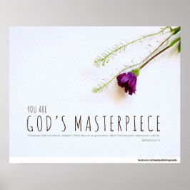 Poster Éfesianos 2:10 - Você é a obra-prima de Deus