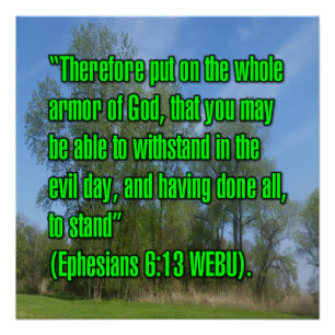 Póster Efésios 6:13 WEBU