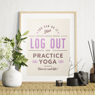 Poster Efetue logoff e pratique Yoga