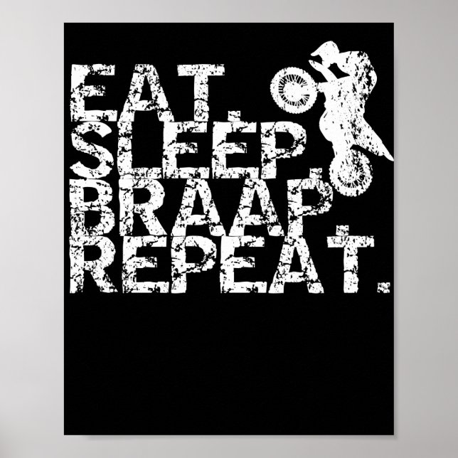 Poster Efetue o comando Repetir o comando Motocross Racer (Frente)