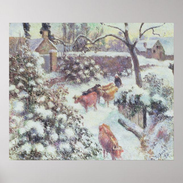 Póster Effet de Neige a Montfoucault, 1882 (Frente)