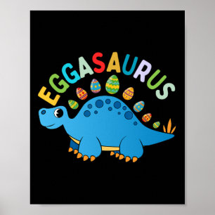 Poster Eggasaurus Caça De Ovo Dinossauro De Páscoa Para