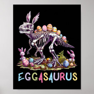 Poster Eggasaurus Páscoa Estegossauro Dinossauros Criança