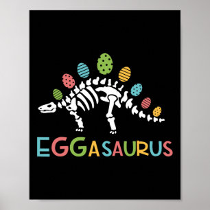 Poster Eggasaurus Páscoa Estegossauro Dinossauros Criança