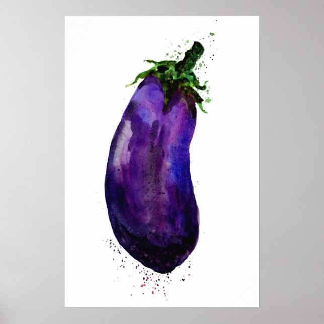 Poster EggPlant EggPlant Watercolor (Frente)