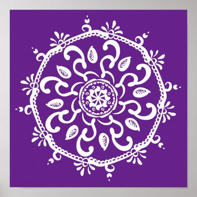Poster EggPlant Mandala (Frente)