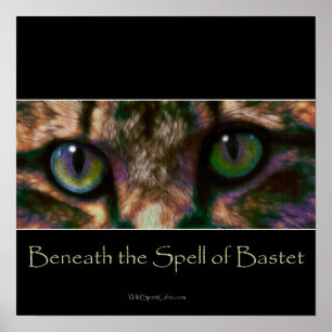Poster EGÍPCIO da arte do deus do gato de BASTET