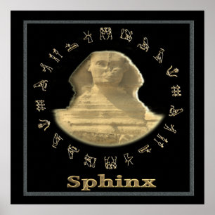Poster egípcio da esfinge