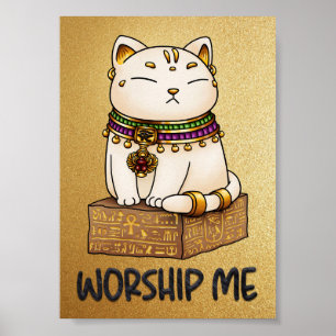 Poster Egípcio Deus Bastet Culto Me