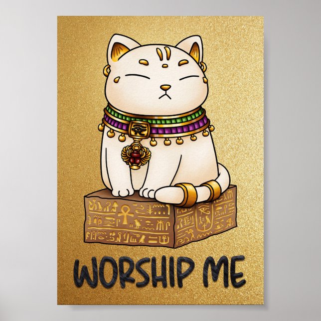 Poster Egípcio Deus Bastet Culto Me (Frente)