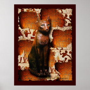 Poster Egípcio-temático da arte de BASTET