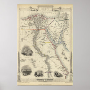 Póster Egipto, e Arábia Petraea