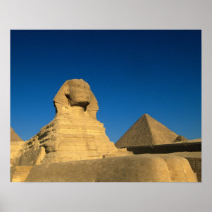 Poster Egito, Giza, Esfinge, Reino Unido Antigo, Unesco