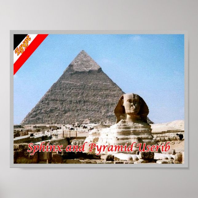 Poster Egito - Mar Vermelho - Esfinge Excelente - (Frente)