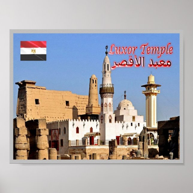 Poster Egito - Templo Luxor - Abu El (Frente)