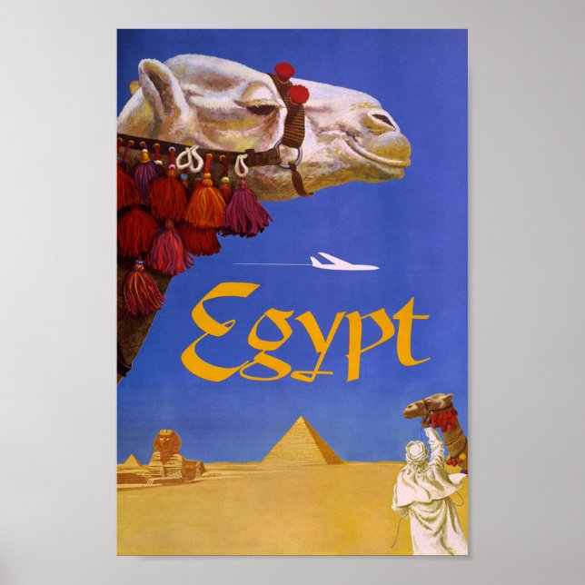Poster Egito. Voar TWA (1960) vintage (Frente)