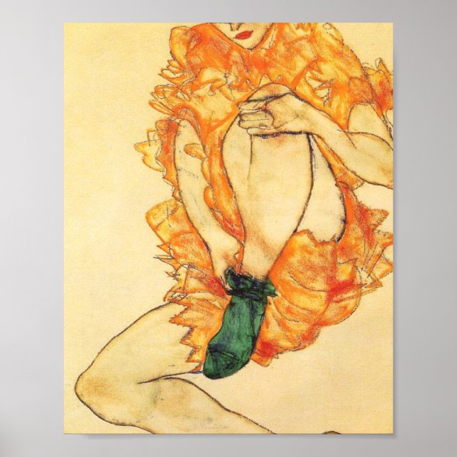 Poster Egon Schiele - A Boca Verde (Frente)