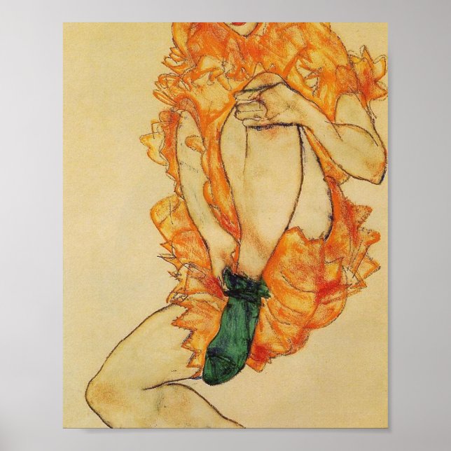 Poster Egon Schiele - A Boca Verde (Frente)