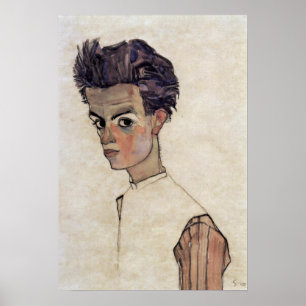 Poster Egon Schiele - auto-retrato