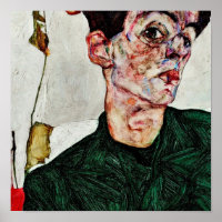 Egon Schiele - Autorretrato com Lanterna Chinesa